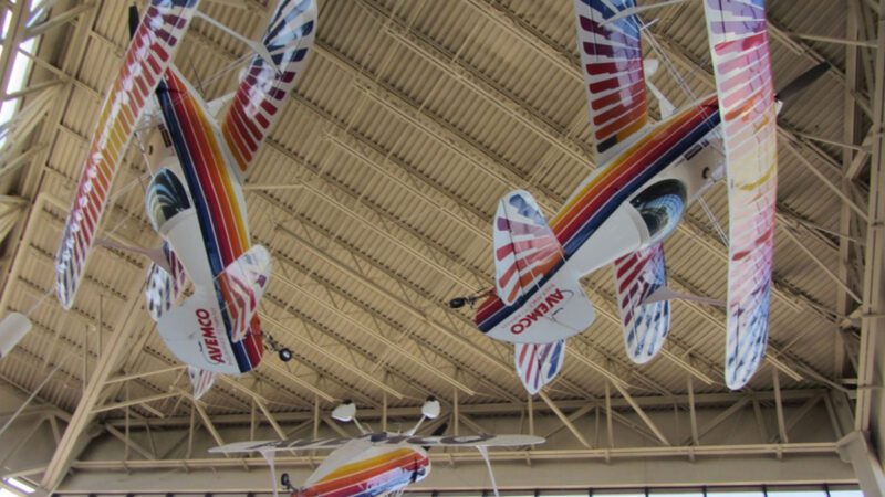 Eagles Aerobatic Team aircraft, flown by Tom Poberezny, Charlie Hillard and Gene Soucy, on display at the EAA Aviation Museum
